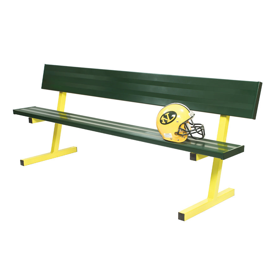 Jaypro Player Bench with Seat Back - 7-1/2 ft. - Portable  (Powder Coated) Jaypro