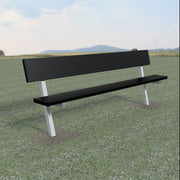 Jaypro Player Bench with Seat Back - 7-1/2 ft. - In-Ground  (Powder Coated) Jaypro