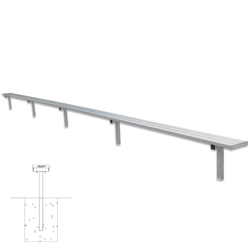 Jaypro Player Bench - 27 ft. - In-Ground Jaypro