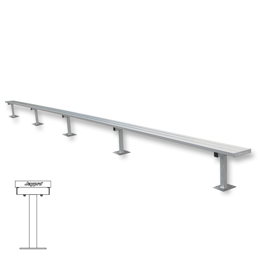Jaypro Player Bench - 27 ft. - Surface Mount Jaypro