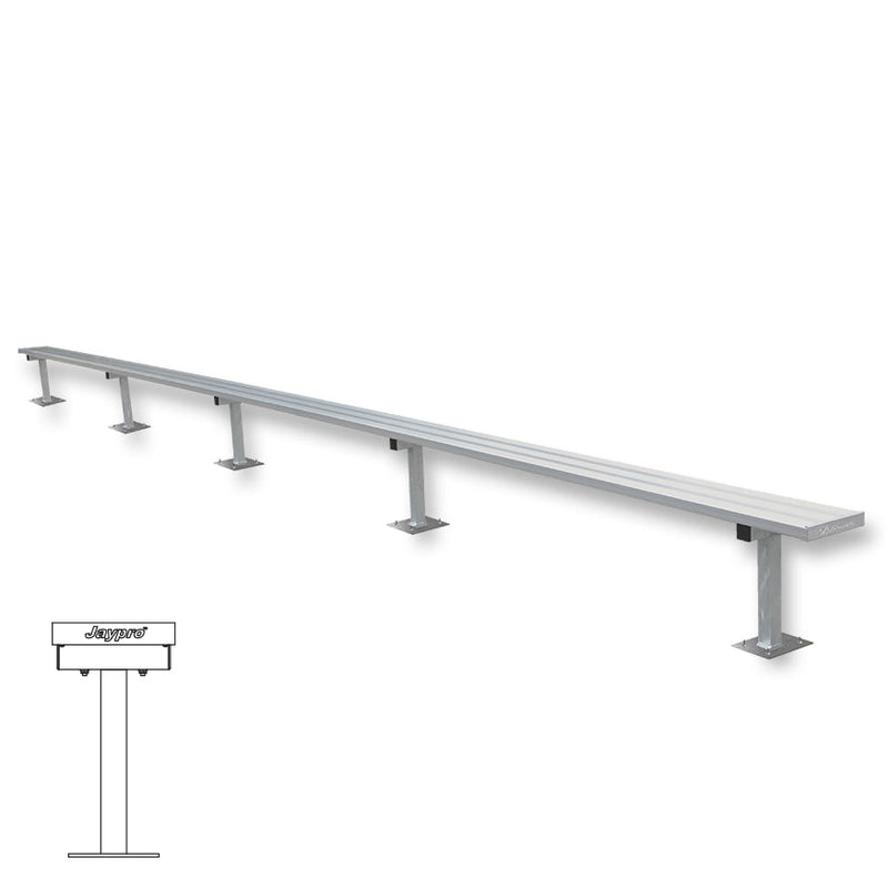 Jaypro Player Bench - 27 ft. - Surface Mount Jaypro