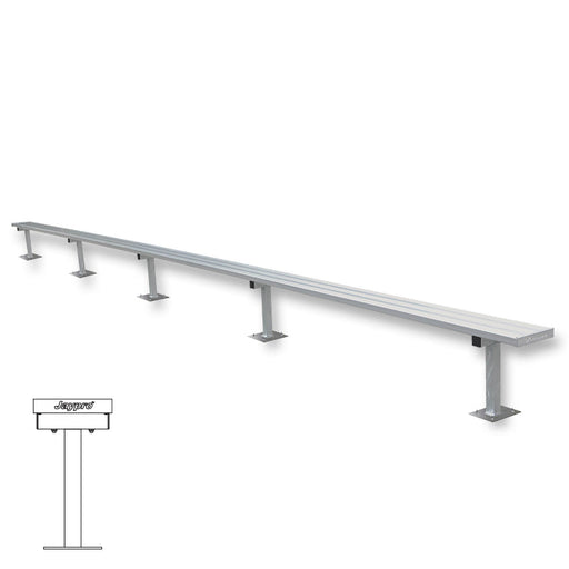 Jaypro Player Bench - 27 ft. - Surface Mount Jaypro