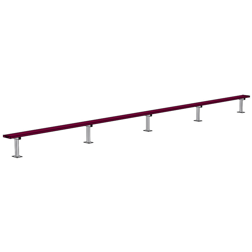 Jaypro Player Bench - 27 ft. - Surface Mount  (Powder Coated) Jaypro