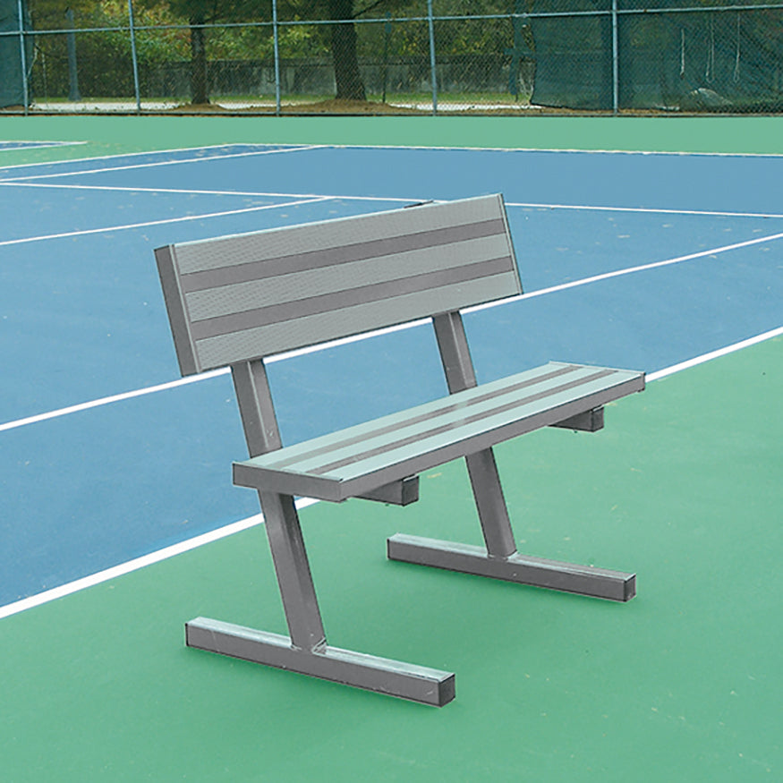 Jaypro Courtside Bench with Seat Back -  5 ft. - Portable Jaypro