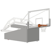 Jaypro Basketball System - Portable (Indoor) - Elite 9600 (8 ft. Board Extension) - 72 in. Glass Backboard,  Breakaway Goal Jaypro
