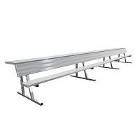Jaypro Player Bench with Seat Back and Shelf - 21 ft. - Portable Jaypro