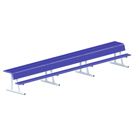 Jaypro Player Bench with Seat Back and Shelf - 21 ft. - Portable  (Powder Coated) Jaypro