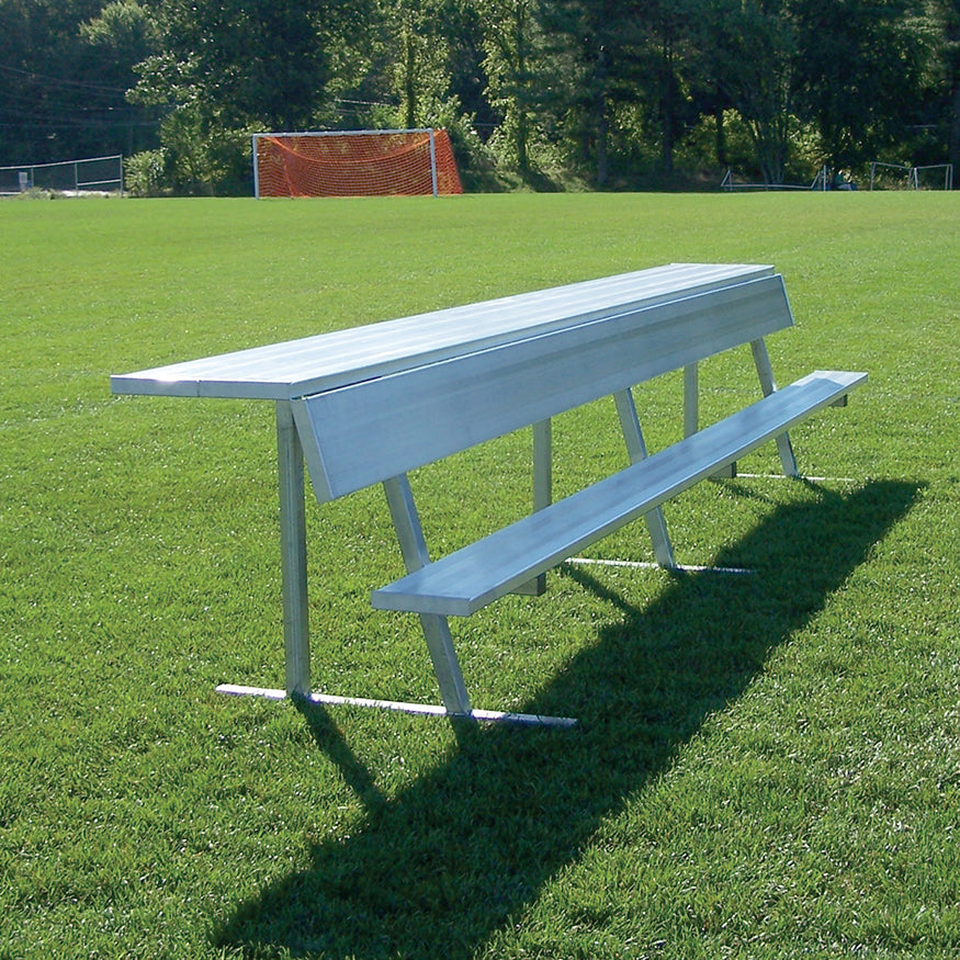 Jaypro Player Bench with Seat Back and Shelf - 15 ft. - Portable Jaypro