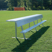 Jaypro Player Bench with Seat Back and Shelf - 15 ft. - Portable Jaypro