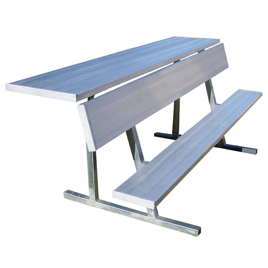 Jaypro Player Bench with Seat Back and Shelf - 7-1/2 ft. - Portable Jaypro