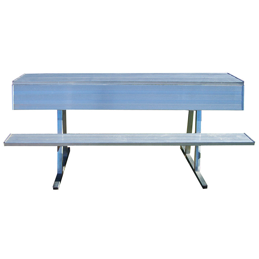 Jaypro Player Bench with Seat Back and Shelf - 7-1/2 ft. - Portable Jaypro