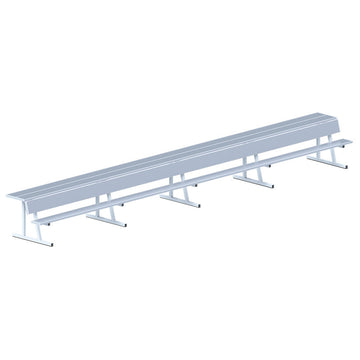 Jaypro Player Bench with Seat Back and Shelf - 27 ft. - Portable
