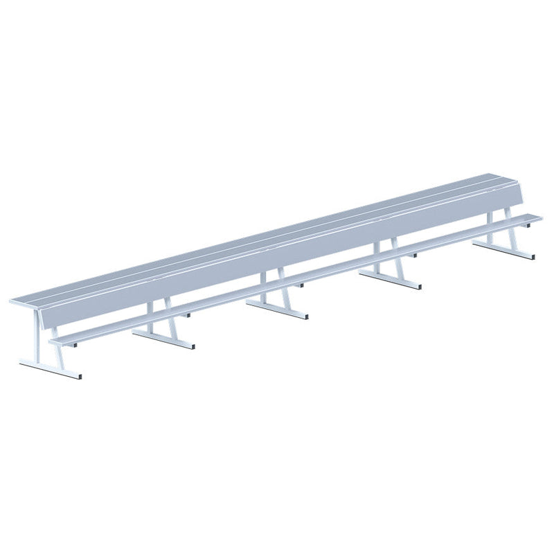 Jaypro Player Bench with Seat Back and Shelf - 27 ft. - Portable Jaypro