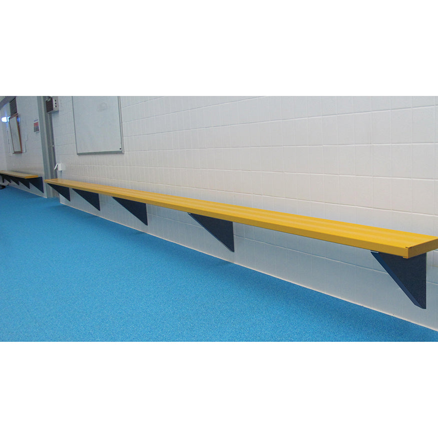 Jaypro Player Bench - Wall-Mounted - 27 ft.  (Powder Coated)