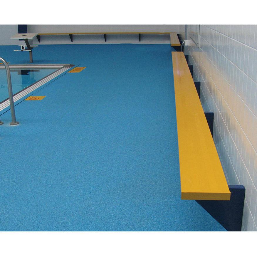 Jaypro Player Bench - Wall-Mounted - 27 ft.  (Powder Coated)