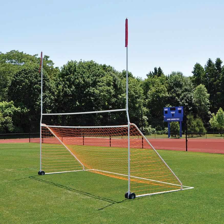 Jaypro Portable Practice Football/Soccer Combo Goal (High School) (8 ft. H x 24 ft. W with 10 ft. H Uprights, 23 ft.-4 in. width) Jaypro