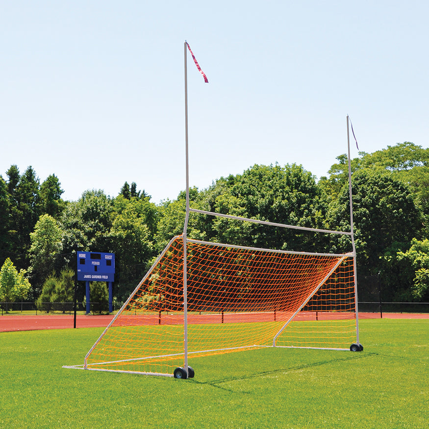 Jaypro Portable Practice Football/Soccer Combo Goal (High School) (8 ft. H x 24 ft. W with 10 ft. H Uprights, 23 ft.-4 in. width) Jaypro