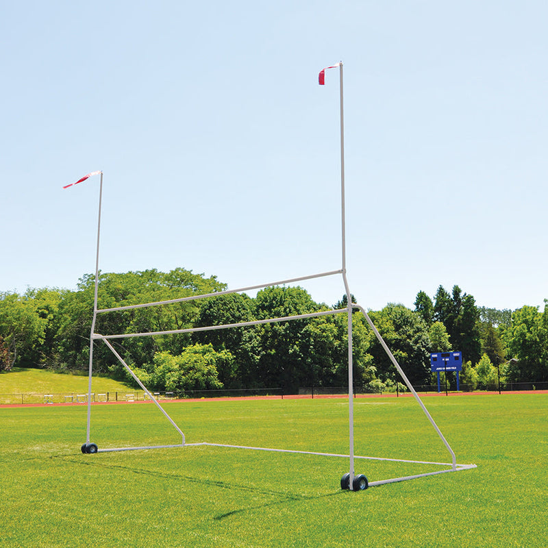 Jaypro Portable Practice Football/Soccer Combo Goal (High School) (8 ft. H x 24 ft. W with 10 ft. H Uprights, 23 ft.-4 in. width) Jaypro