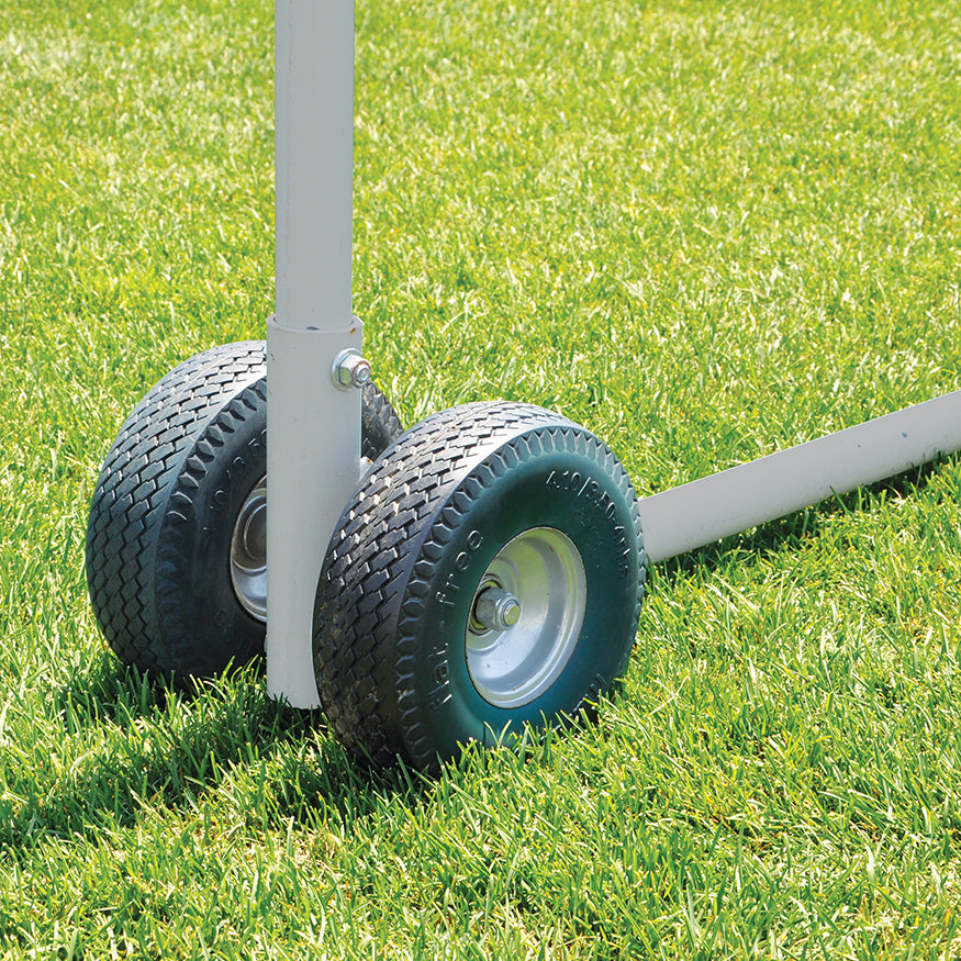 Jaypro Portable Practice Football/Soccer Combo Goal (High School) (8 ft. H x 24 ft. W with 10 ft. H Uprights, 23 ft.-4 in. width) Jaypro