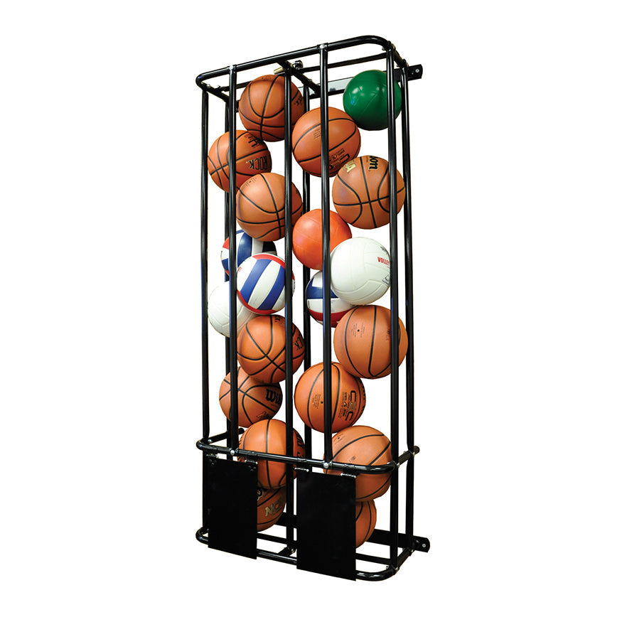 Jaypro Ball Rack - Wall Mounted - StackMaster  (Double - 16 Basketballs) Jaypro