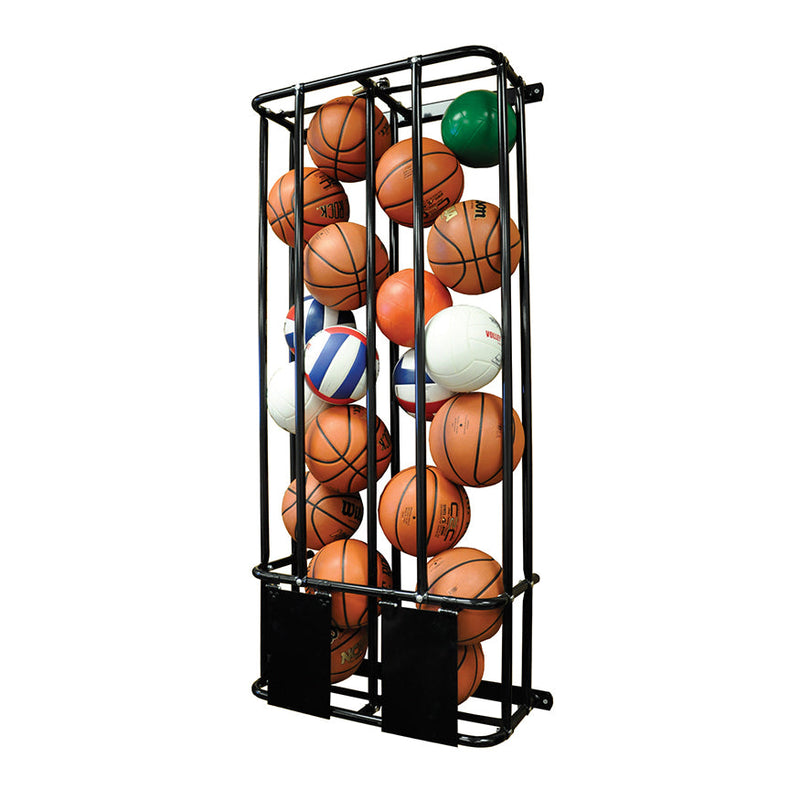 Jaypro Ball Rack - Wall Mounted - StackMaster  (Double - 16 Basketballs) Jaypro