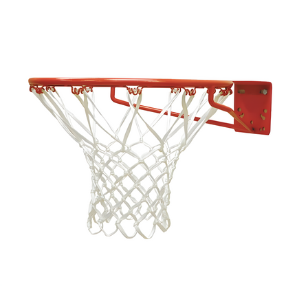 Jaypro red basketball hoop rim with white net for Portable Basketball Hoop