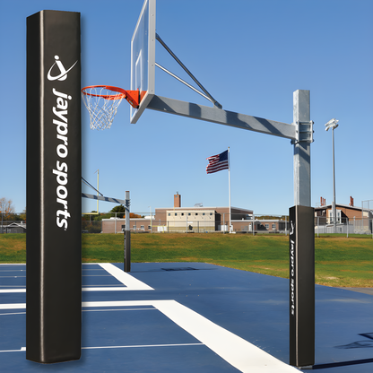 Jaypro Sports Safety Padding - Outdoor Basketball Pole Replacement Padding - 6" x 6", Black w/Gusset (PP-66)