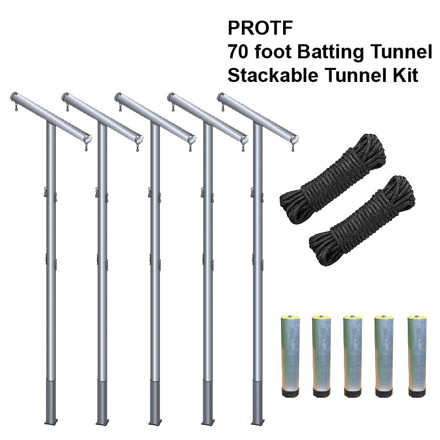 Jaypro Batting Tunnel Frame - Professional Outdoor (70 ft.) - Multiple Tunnel Adaptor