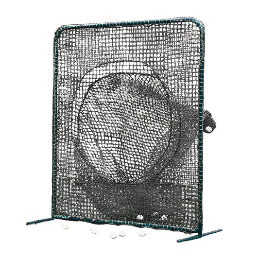 Jaypro Batting Practice Screen - 7 ft.H x 7 ft.W - Portable - Soft Toss (Black) Jaypro