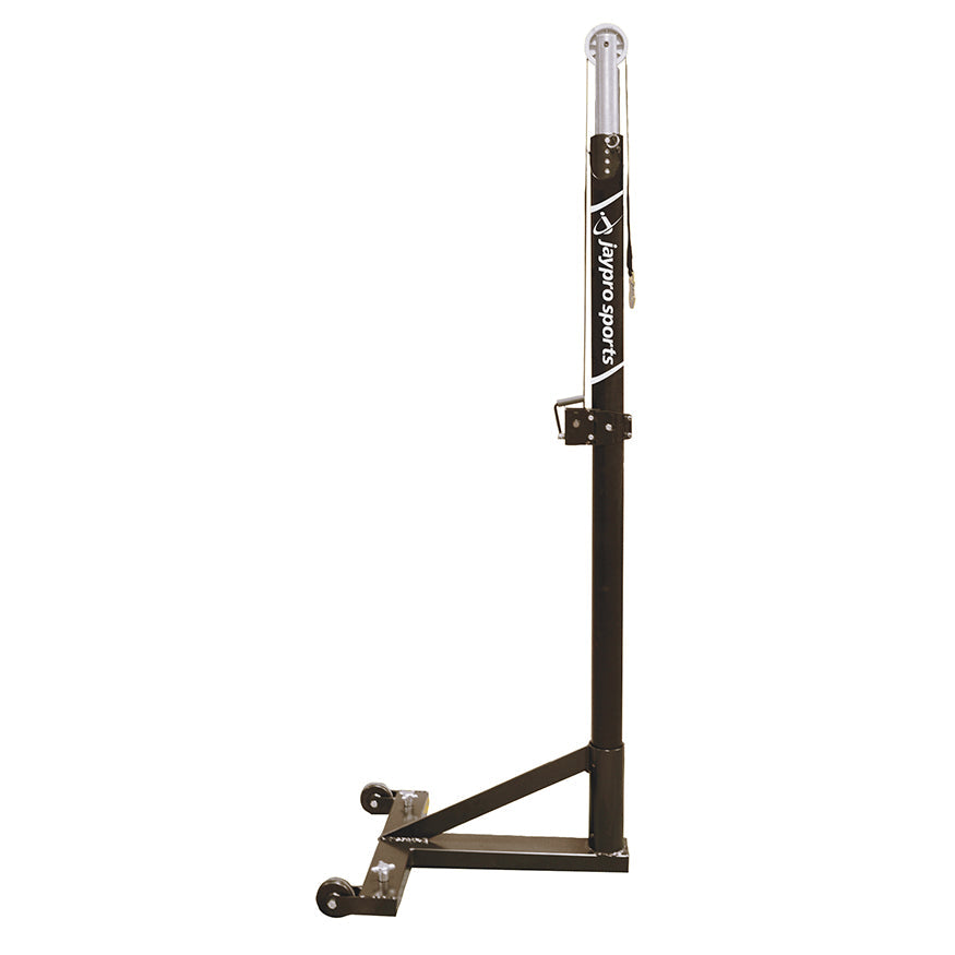 Jaypro T-Base - Competition Volleyball Net System (FeatherLite  (Pin-Stop Height Adjust) Upright) - NFHS, NCAA, USVBA Compliant Jaypro