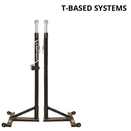 Jaypro T-Base - Competition Volleyball Uprights (FeatherLite  (Pin-Stop Height Adjust) Upright) - NFHS, NCAA, USVBA Compliant Jaypro