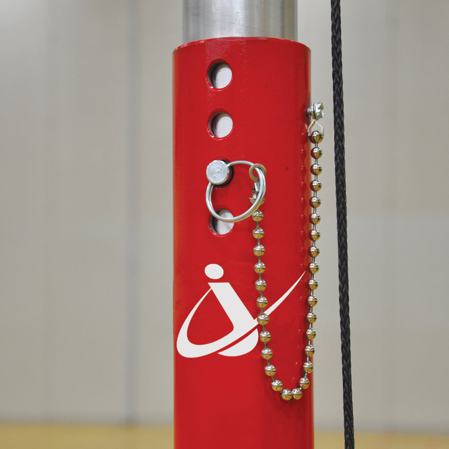 Jaypro Hybrid Steel Volleyball Uprights (3 in. Floor Sleeve) - NFHS, NCAA, USVBA Compliant Jaypro