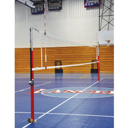 Jaypro Hybrid Steel Volleyball Net System with Custom Graphics  (3 in. Floor Sleeve) - NFHS, NCAA, USVBA Compliant Jaypro