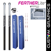 Jaypro FeatherLite  Volleyball System with custom graphics (3 in. Floor Sleeve) - NFHS, NCAA, USVBA Compliant Jaypro
