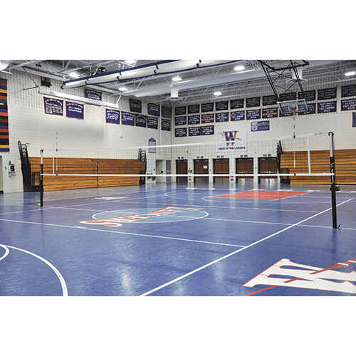 Jaypro FeatherLite Volleyball Uprights (2 in. (51mm) Floor Sleeve - Canadian) - NFHS, NCAA, USVBA Compliant Jaypro