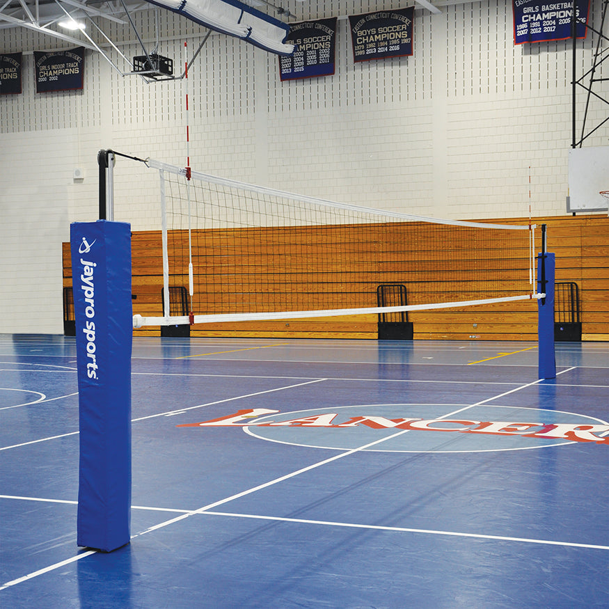 Jaypro FeatherLite  Volleyball System Package (3-1/2 in. Floor Sleeve) - NFHS, NCAA, USVBA Compliant Jaypro