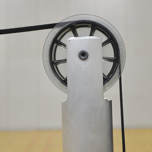 Jaypro PowerLite  Volleyball System with custom graphics (3-1/2 in. Floor Sleeve) - NFHS, NCAA, USVBA Compliant Jaypro