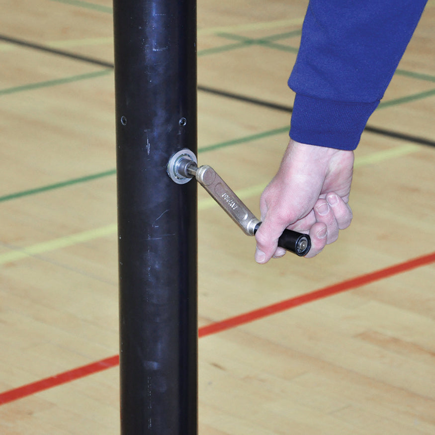 Jaypro PowerLite  Volleyball System (3-1/2 in. Floor Sleeve) - NFHS, NCAA, USVBA Compliant Jaypro