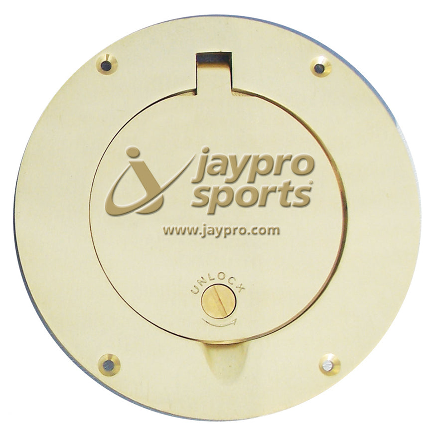 Jaypro Floor Sleeve Replacement Brass Cover Plate (7-1/2 in.) Jaypro