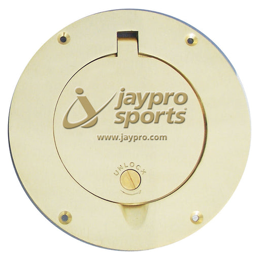 Jaypro Floor Sleeve Replacement Brass Cover Plate (7-1/2 in.) Jaypro