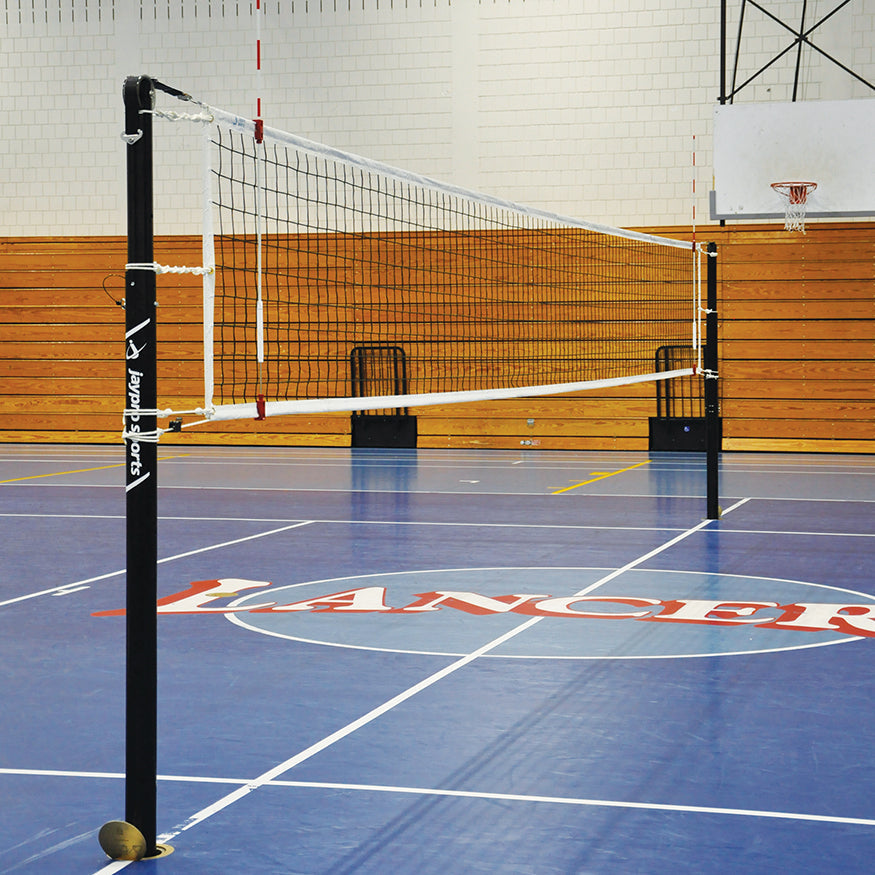 Jaypro Carbon Ultralite  Volleyball Uprights (3-1/2 in. Floor Sleeve) - NFHS, NCAA, USVBA Compliant Jaypro