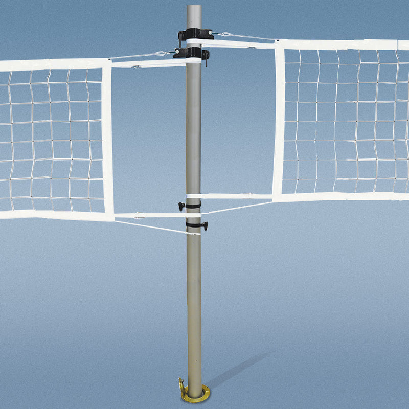 Jaypro Multi-Sport Volleyball Net Center Upright System with Custom Graphics  (3-1/2 in. Floor Sleeve) Jaypro