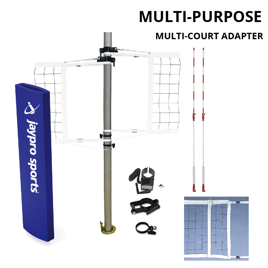 Jaypro Multi-Sport Volleyball Net Center Upright System (3-1/2 in. Floor Sleeve) Jaypro