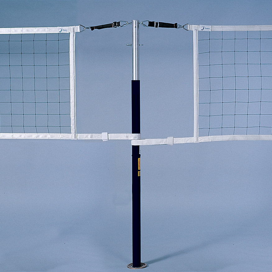 Jaypro Hybrid Steel Volleyball Net Center Upright System (3-1/2 in. Floor Sleeve) - NFHS, NCAA, USVBA Compliant Jaypro