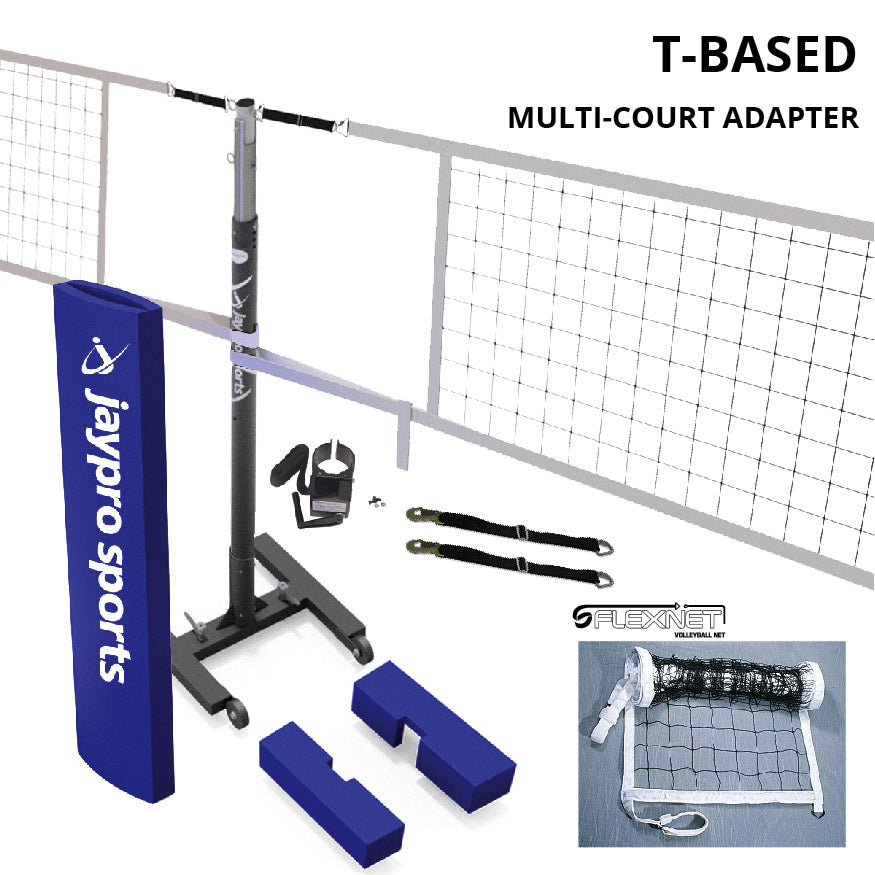 Jaypro T-Base - Competition Volleyball Net Center Upright System (FeatherLite  (Pin-Stop Height Adjust) Upright) - NFHS, NCAA, USVBA Compliant Jaypro