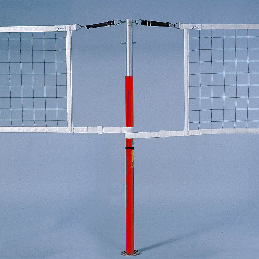 Jaypro Hybrid Steel Volleyball Net Center Upright System (3 in. Floor Sleeve) - NFHS, NCAA, USVBA Compliant Jaypro