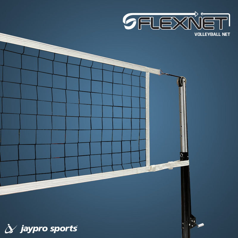 Jaypro FeatherLite  Volleyball Systems with custom graphics (2 in. (51mm) Floor Sleeve - Canadian) - NFHS, NCAA, USVBA Compliant Jaypro