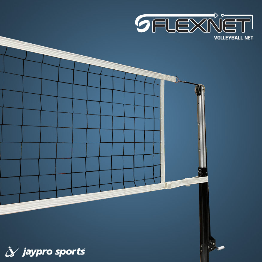 Jaypro PowerLite  Volleyball System (3-1/2 in. Floor Sleeve) - NFHS, NCAA, USVBA Compliant Jaypro