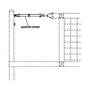 Jaypro Flex Net  Replacement Net with 2 in. Extended Strap for use with Uprights with Existing Strap Bridges. Jaypro