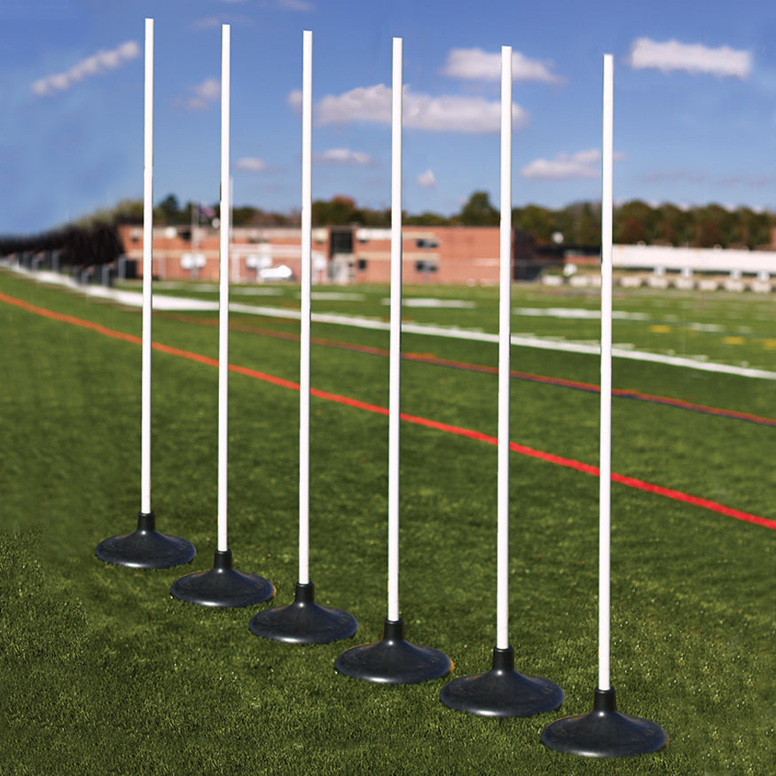 Jaypro Coaching Sticks - Premium with Rubber base (Set of 6) Jaypro